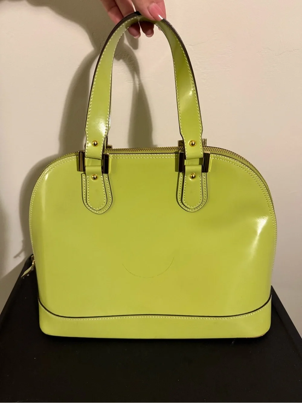 Alberta Di Canio Granny Smith Apple Green Dome Satchel